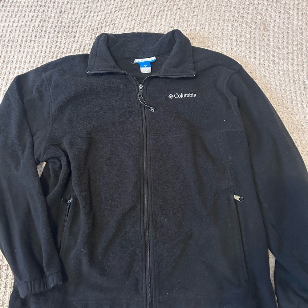 Columbia Black Zip-Up Fleece Pullover